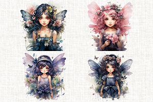 Cute Floral Fairy Cliparts