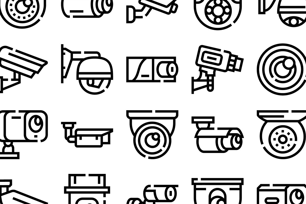 Security camera system icons for, an Object Graphic by pikepicture (Photo 3 of 3)