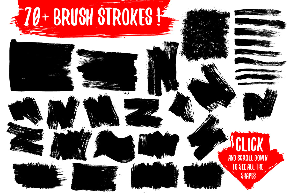 Grunge gouache vector shapes, a Shape Add-On by Marya Deneko (Photo 5 of 5)