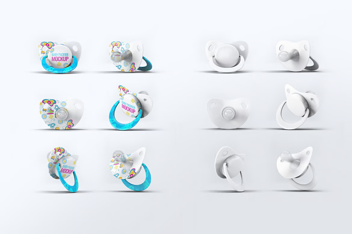 Baby Pacifier Mock-Up, a Product Mockup by DesignRushMarket (Photo 1 of 6)