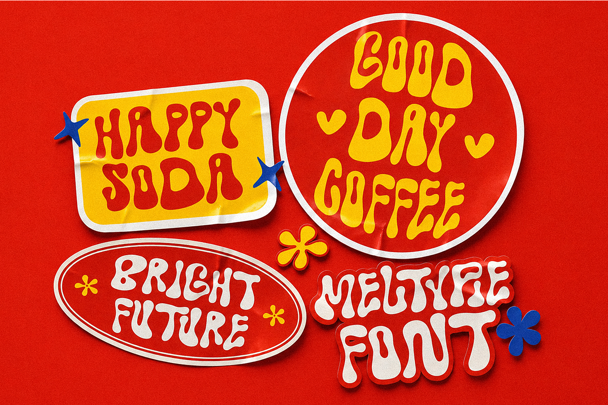 Meltypie - Retro Groovy Melted Font, a Sans Serif Font by agnyhasyastudio (Photo 12 of 18)