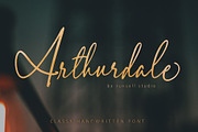 Arthurdale Script, a Script Font by Runsell Studio (Thumbnail 1 of 10)