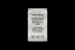 Vertical Clothing Tag Mockup, a Product Mockup by Design Squad