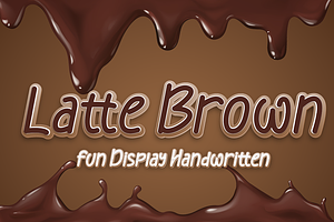 Latte Brown Display Font Product
