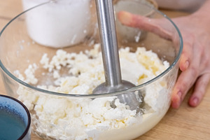 Home cooking blender tool chef hand preparing meal, a Person Photo by Photo Drive Studio