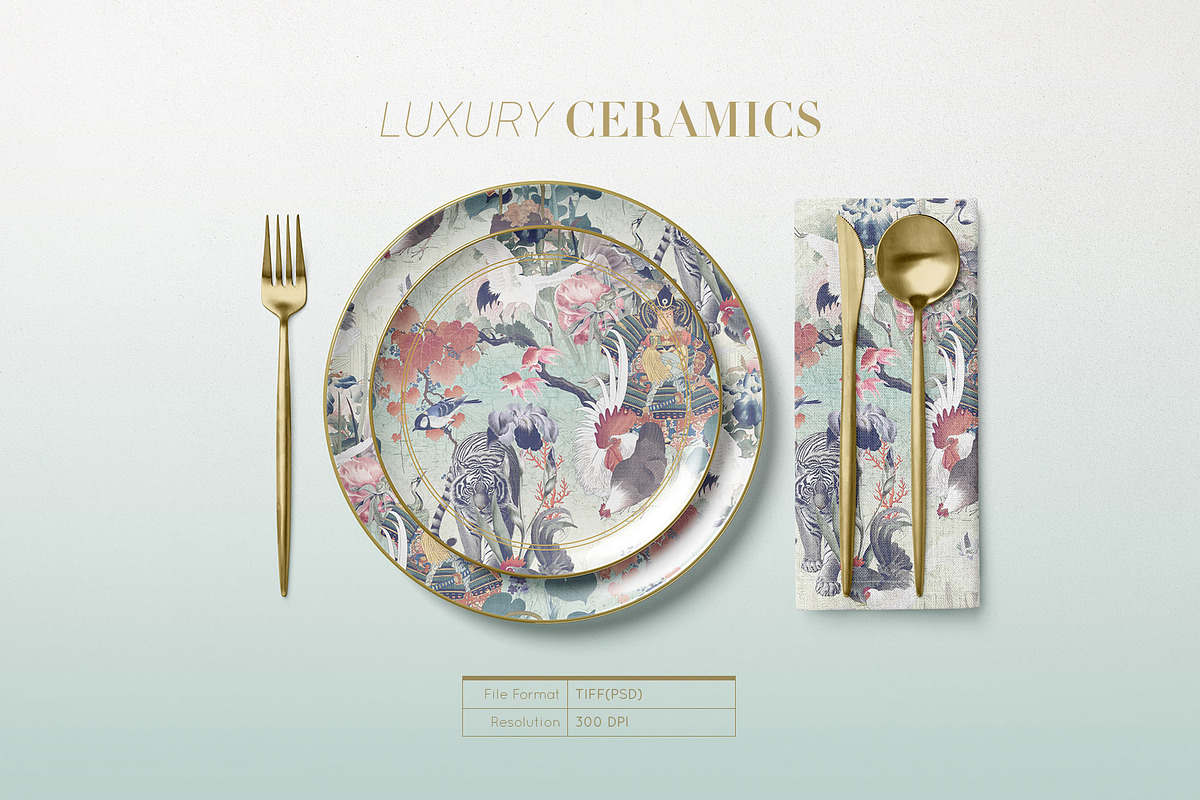 Edo Blooms, Oriental luxury Prints+, a Pattern Graphic by TSTUDIO (Photo 9 of 14)