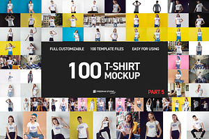 100 T-Shirt Mockup Part 5