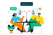 10 Podcast Studio Illustration, a Person Illustration by denayunebgt (Thumbnail 4 of 4)