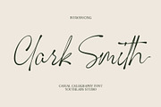 Clark Smith - Casual Calligraphy, a Script Font by Youthlabs Studio (Thumbnail 1 of 15)