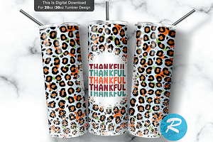 Thankful Leopard Tumbler