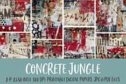 Concrete Jungle Printable Textures, a Texture Graphic by Polka Dot Pixels (Thumbnail 1 of 4)