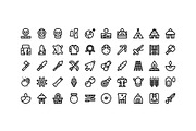 50 Prehistoy Icons, an Outline Icon by Side Project (Thumbnail 2 of 8)