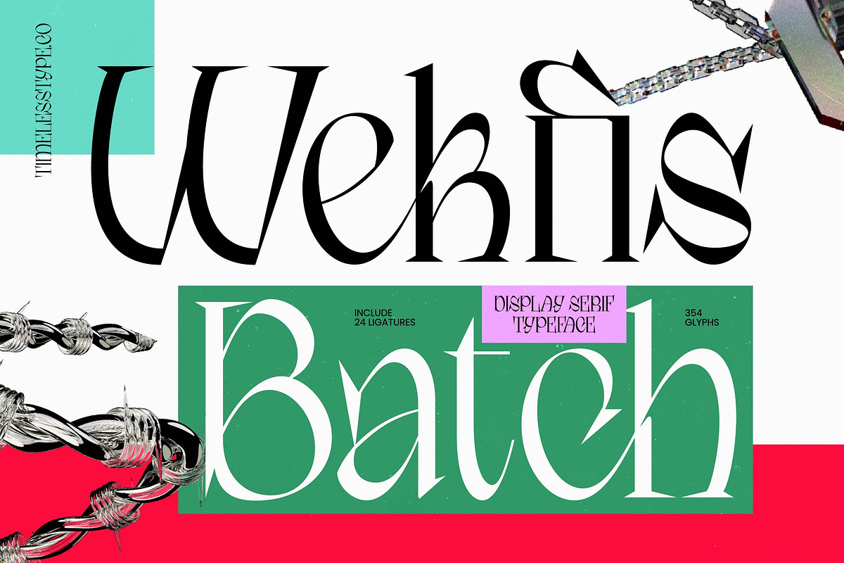Wekfis Batch Display Serif Typeface, a Serif Font by timelesstype.co (Photo 1 of 10)