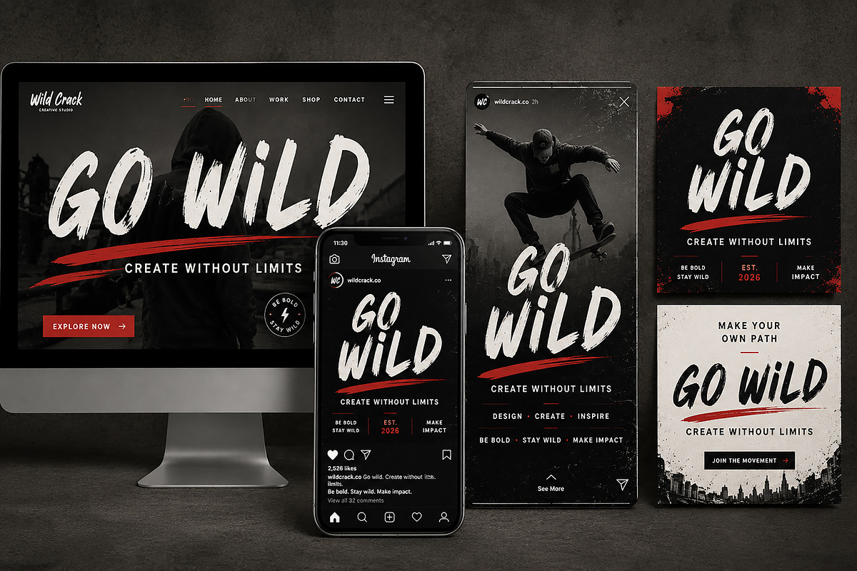 Wild Crack, a Script Font by Wow Magic (Photo 2 of 5)