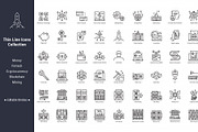 Cryptocurrency Mining Industry Icons, an Outline Icon by Nuburu (Thumbnail 2 of 3)