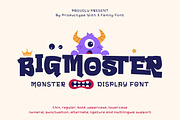 Bigmoster - Display Font, a Handwritten Font by productype1 (Thumbnail 1 of 10)