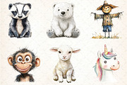 Funny Animal Clipart Bundle, an Illustration by DreamCafeArt (Thumbnail 4 of 5)