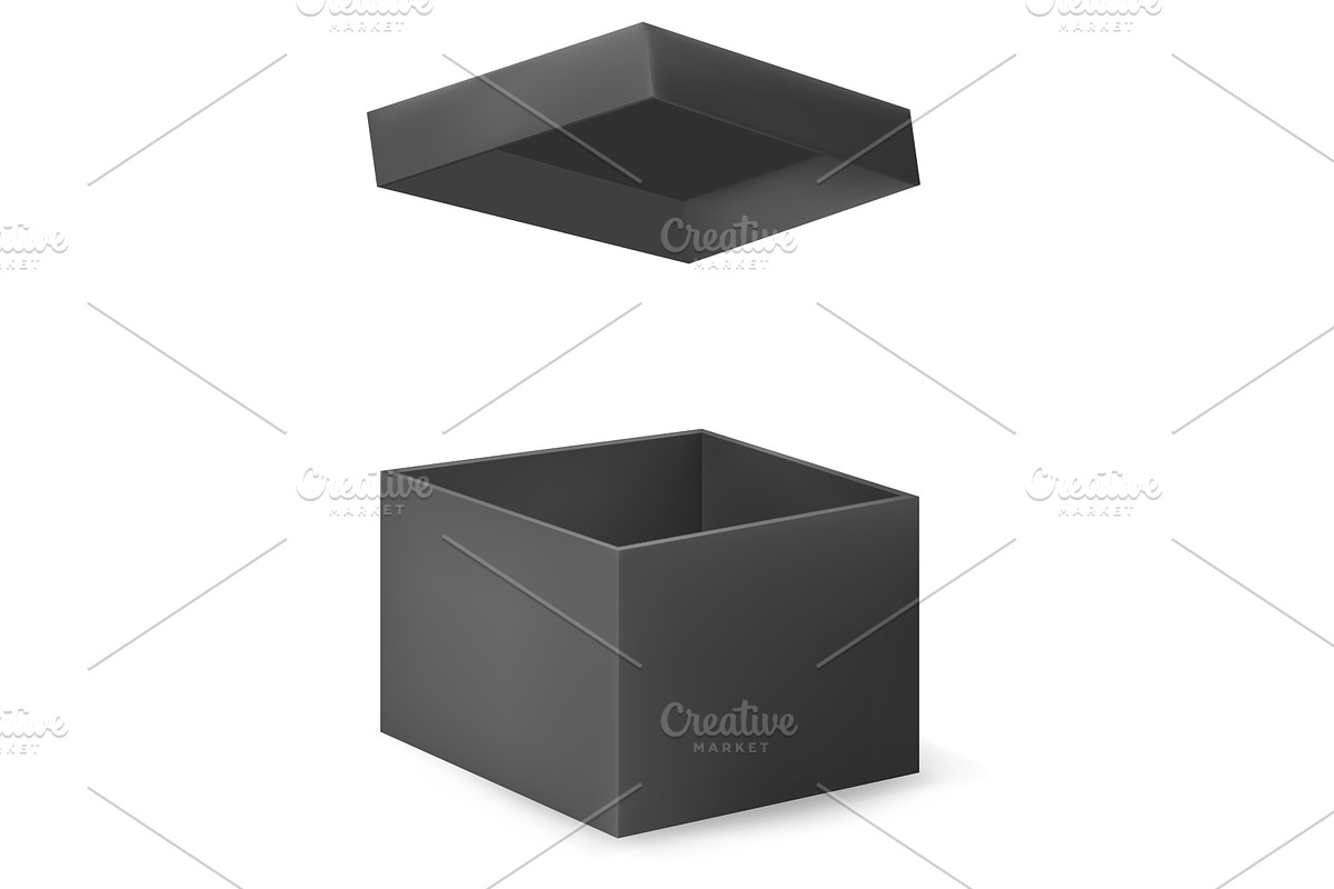 Vector 3D illustration of open boxes, an Object Illustration by Yayasya (Photo 3 of 3)