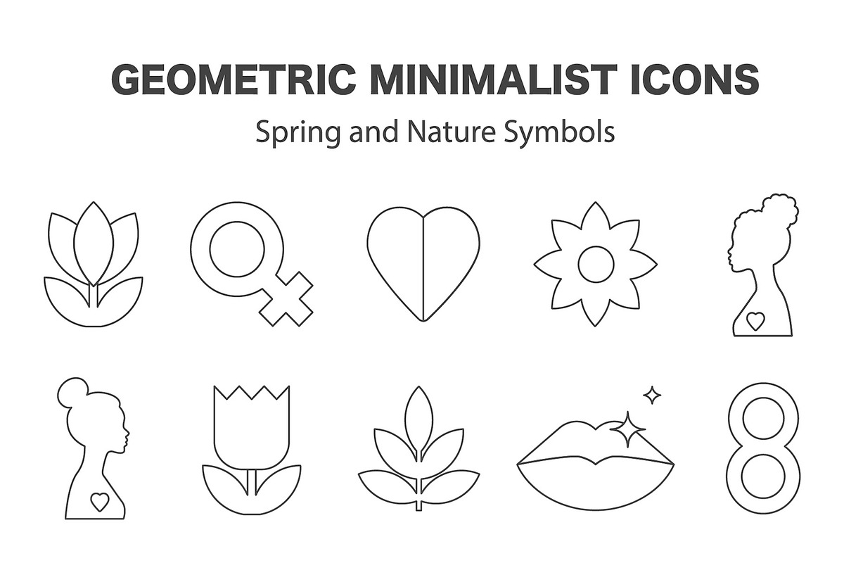 Mosaic Feminine Design Set, a Decorative Illustration by Lettering_Logo (Photo 8 of 8)