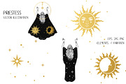 Priestess. Vector illustrations, an Illustration by Nadia Murash (Thumbnail 2 of 3)