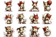 Whimsical Easter Squirrel Clipart, an Illustration by Designking (Thumbnail 2 of 5)