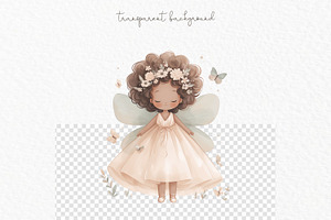 Fairy Garden Baby Girl Clipart