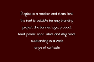 Oteglos - Elegant & Minimal Font