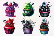 Halloween Scary Cupcake Clipart, an Illustration by Dream Creation (Thumbnail 7 of 7)