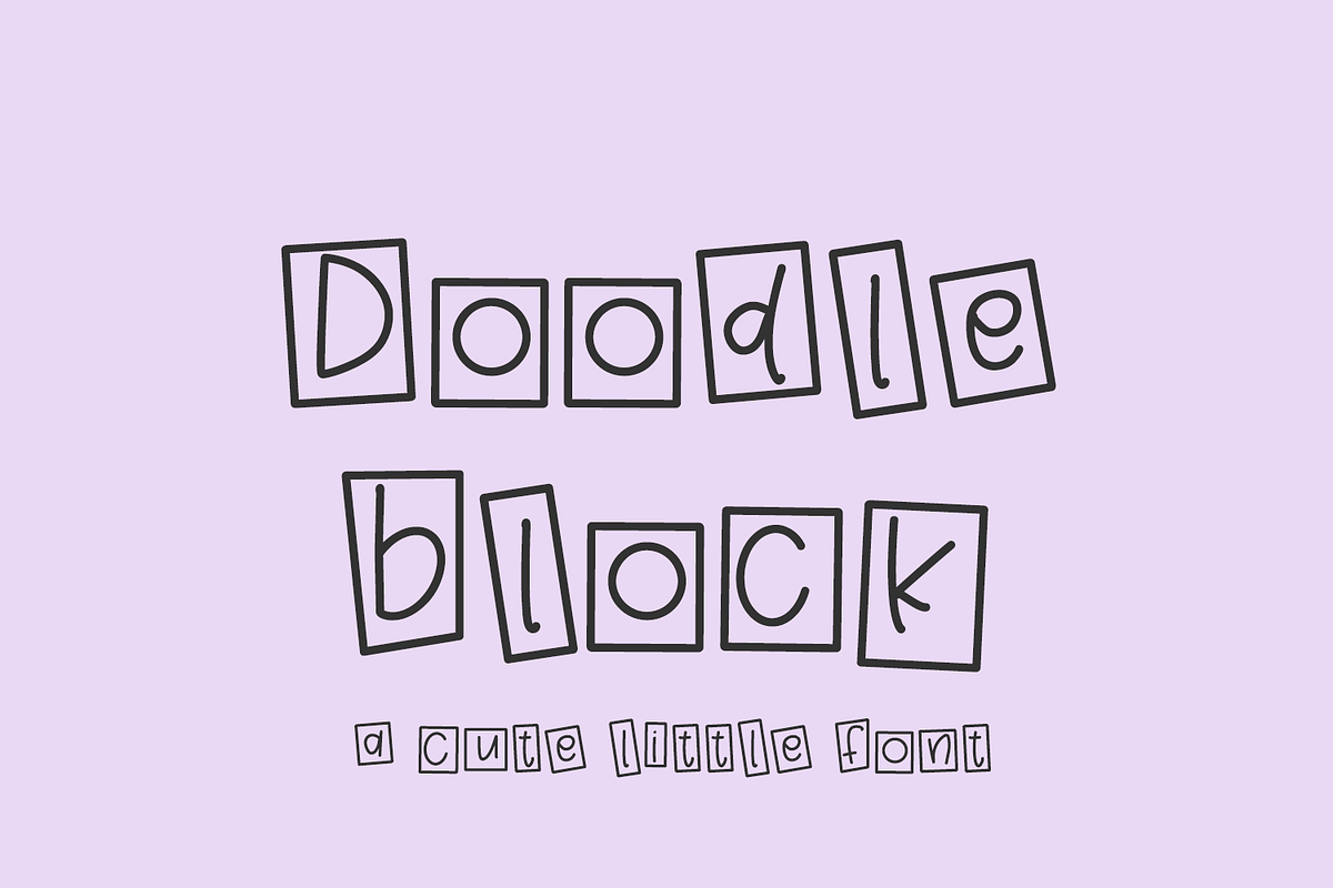 Doodleblock Display Font, a Handwritten Font by Beck McCormick (Photo 1 of 5)
