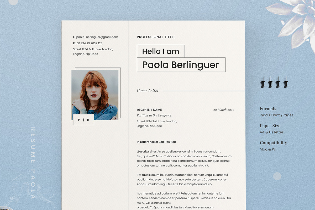 Resume Cv Template, a Resume Template by Estartshop (Photo 4 of 5)