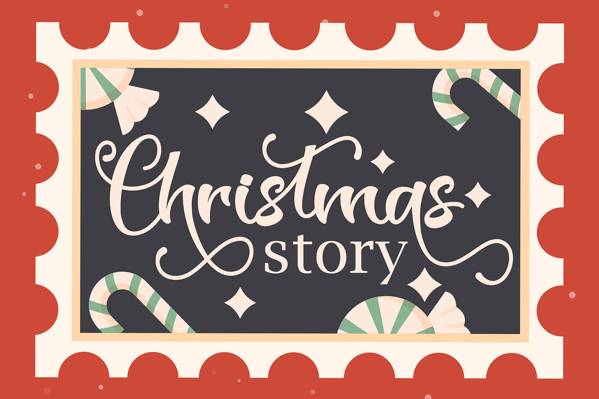 Christmas Stamp-Modern Calligraphy, a Script Font by alifryanzulfikar (Photo 6 of 8)