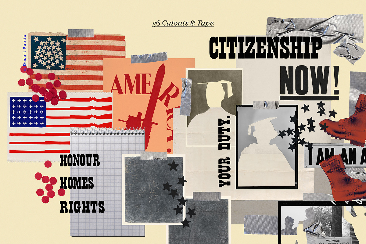 POWER TO THE PEOPLE Collage Pack, an Object Graphic by Desert Poetic (Photo 8 of 10)