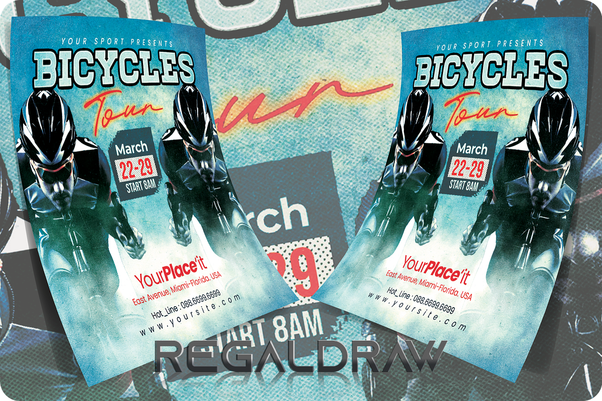 Bicycles Tour Sport Event Flyer, a Flyer Template by regalDRAW (Photo 2 of 4)