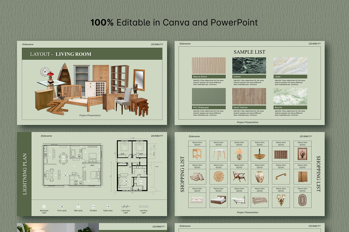 Interior Design Presentation sage, a Presentation Template by SKY CREATION (Photo 6 of 7)