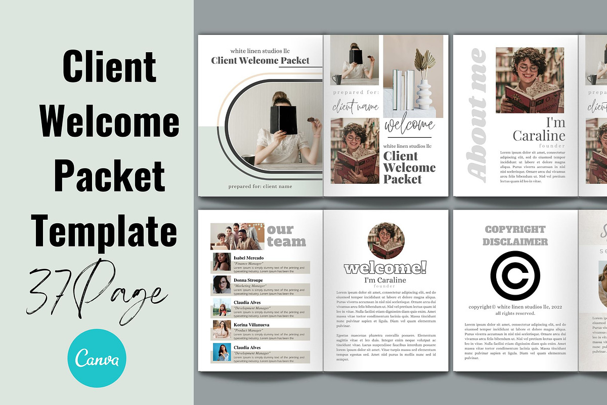 Client Welcome packet Template canva a Magazine Template by craftsmaker