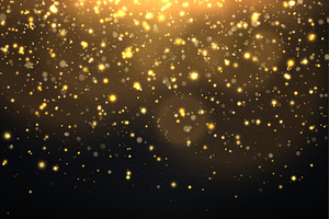 Gold Glittering Star Dust Lights