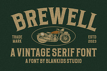 Brewell a Vintage Serif Font