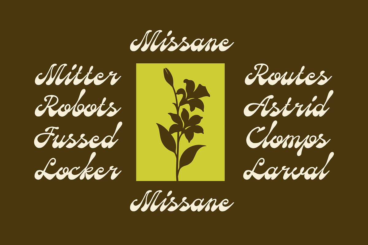 SFC Missane - Elegant Bold Script, a Script Font by Skilline Supply Co. (Photo 4 of 10)