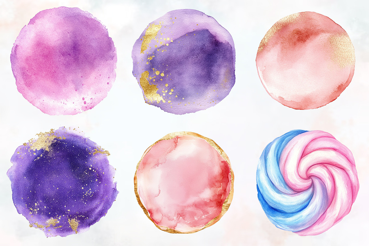 Soft Girly Round Shapes Clipart, an Illustration by RobertsArt (Photo 2 of 7)