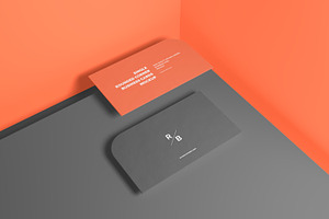 Single Rounded Business Card Mockup