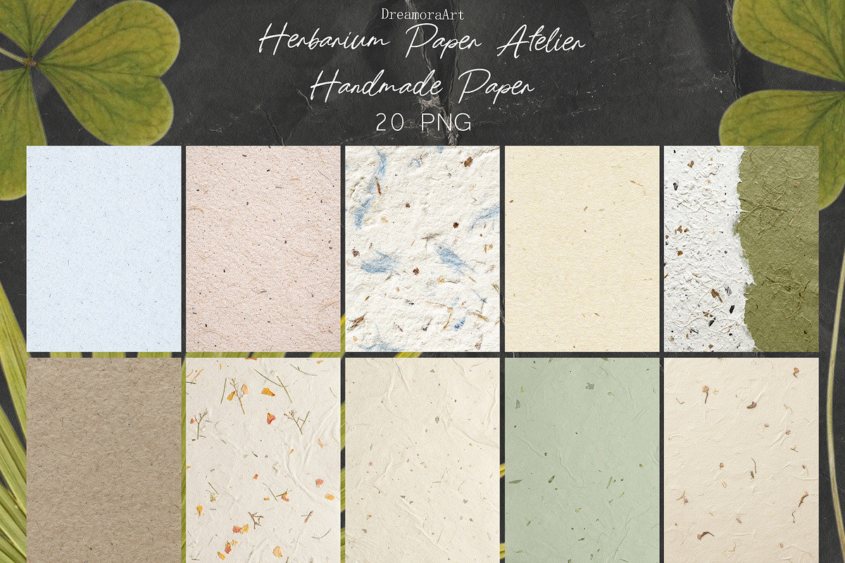 Herbarium, Handmade Paper Design Kit, an Object Graphic by DreamoraArt (Photo 5 of 9)