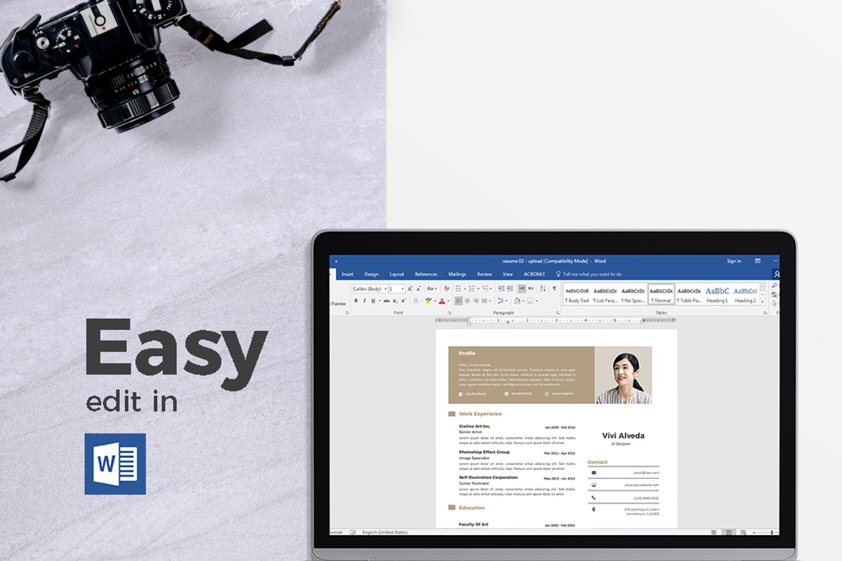 Vol.47 Resume & CV Template, a Resume Template by Hito Graphic (Photo 6 of 8)