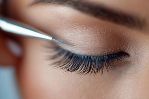 Close up of a woman applying liquid, a Beauty & Fashion Photo by MistyDay