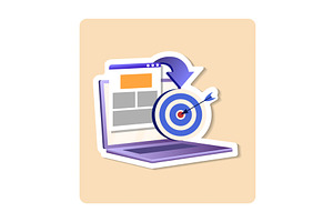 Landing Page Sticker Illustration