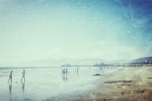Santa Monica Beach Postcard