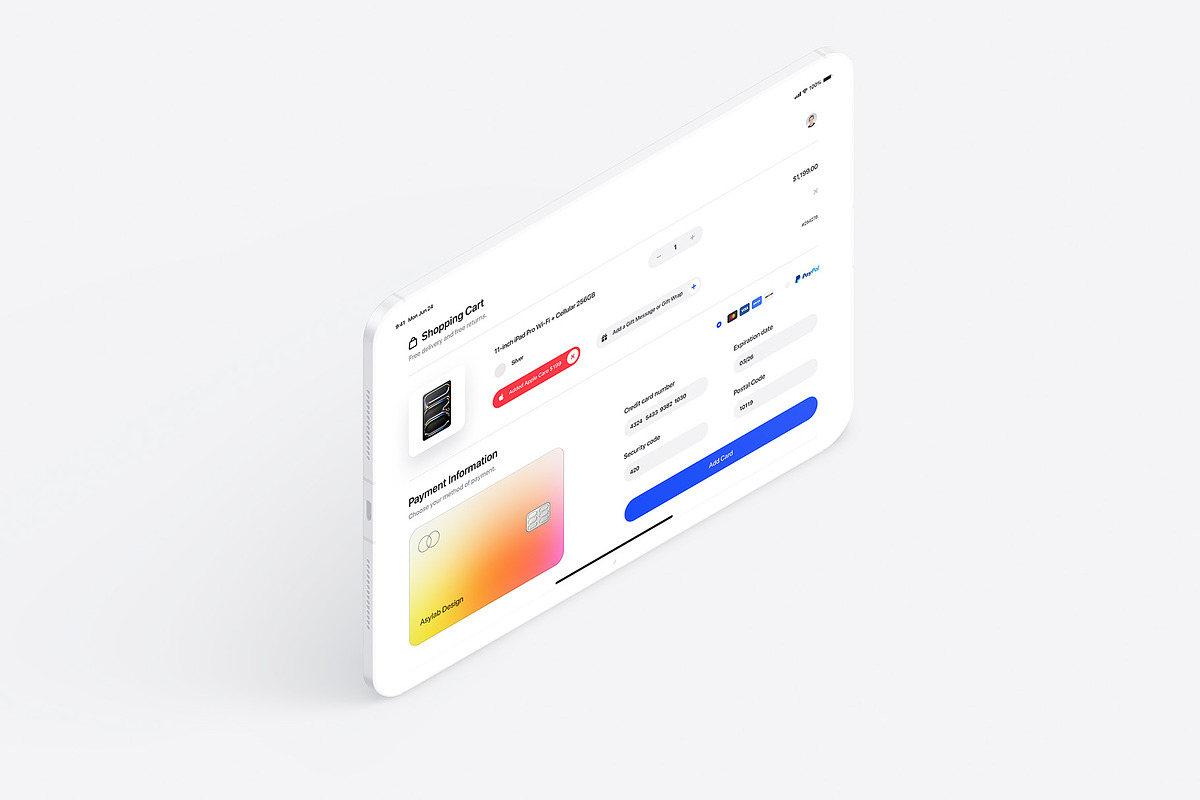 iPad Pro 11 - 21 Clay Mockups, an iPad Mockup by Asylab (Photo 38 of 56)