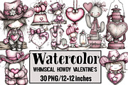Whimsical Howdy Valentine's Clipart, an Illustration by Design Market (Thumbnail 1 of 3)