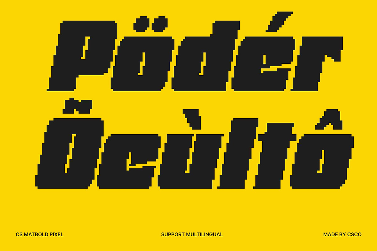 CS Matbold Pixel, a Sans Serif Font by Craft Supply Co. (Photo 5 of 8)