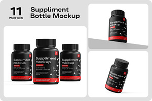 Medical Supplement Bottle Mockup, a Packaging Mockup by Ram Studio LLC