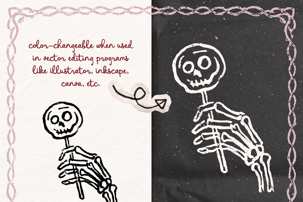 Vintage Halloween Clipart, Spooky, a Seasonal Illustration by The October Creative (Photo 3 of 7)